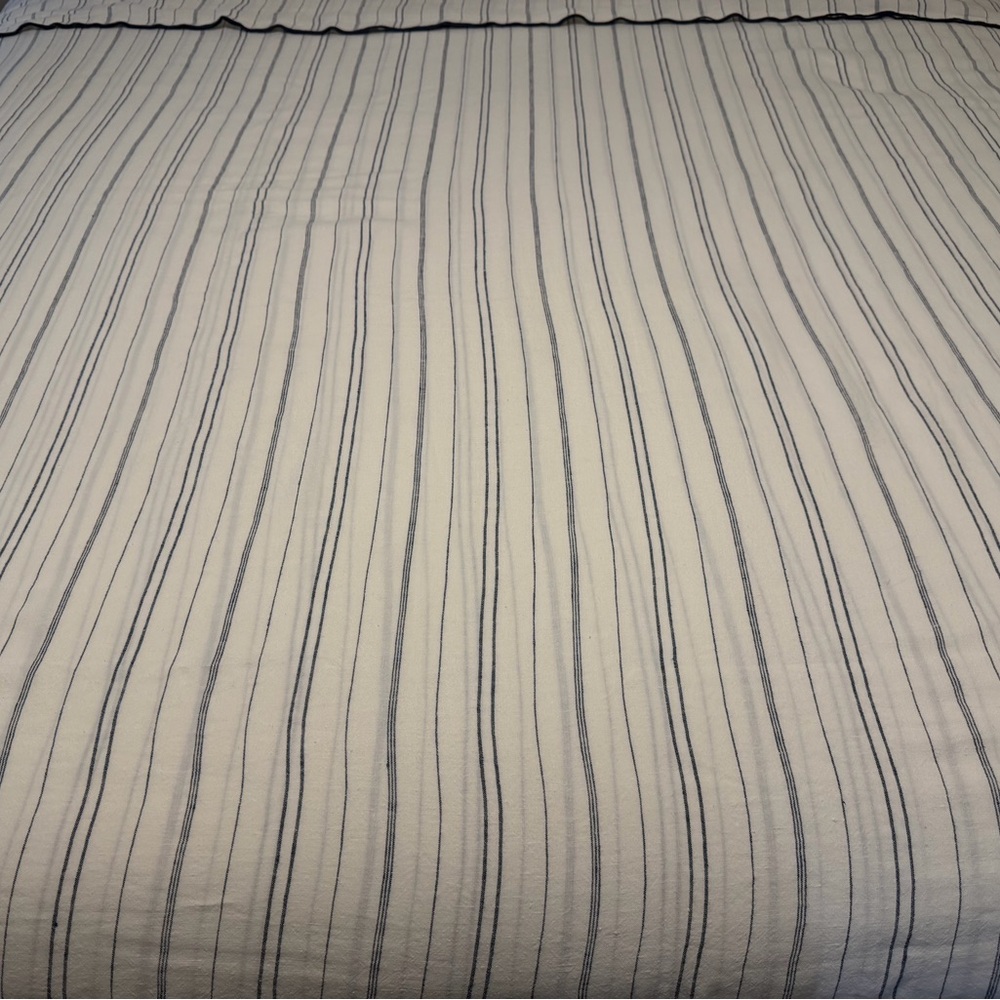 Hotel Collection Pinstripe Cream and Gray Bedding